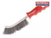 FAIWBHANDS Wire ridseb�rste rustfrit st�l R�d h�ndtag